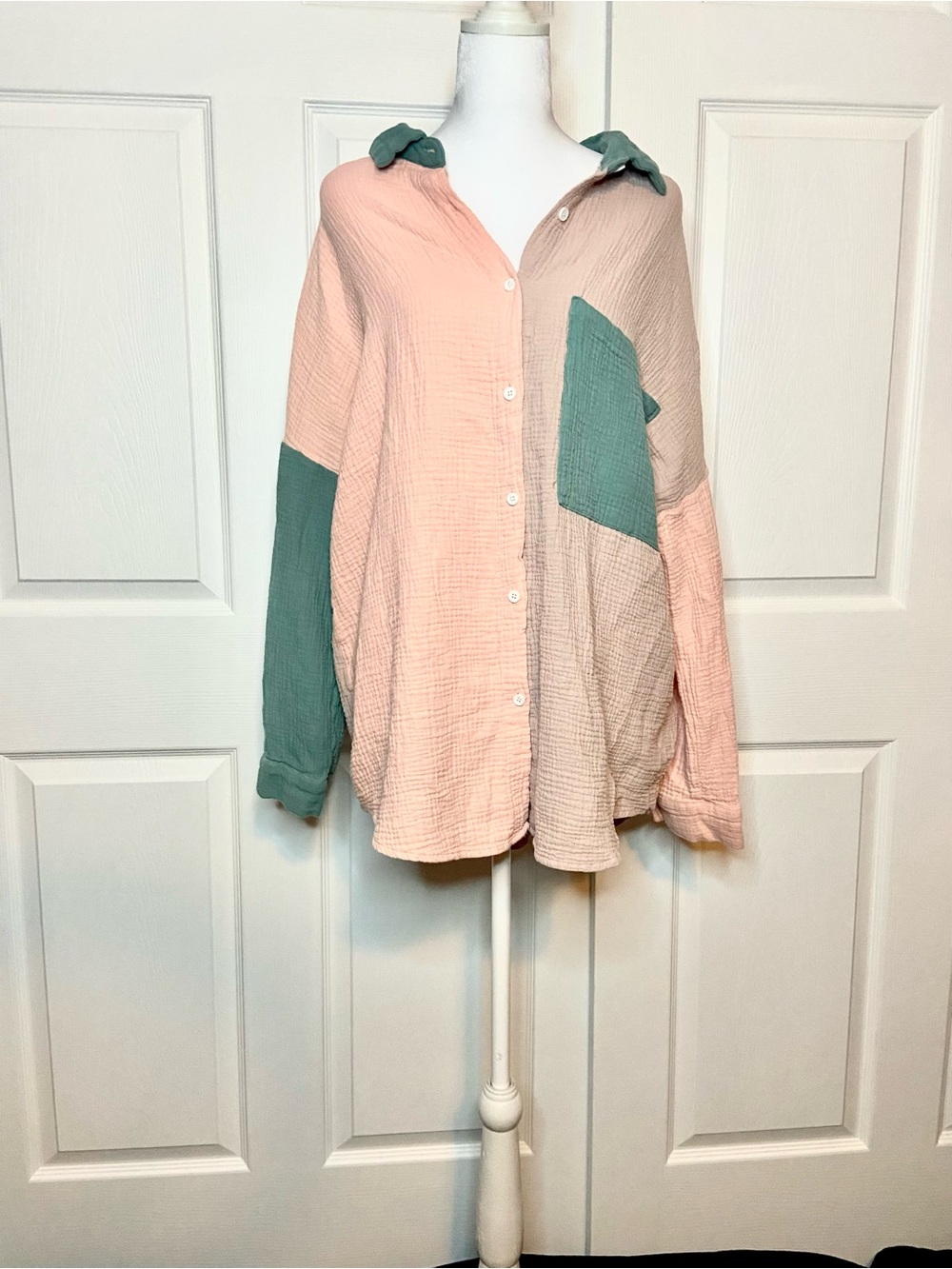 Colorblock Button-Up